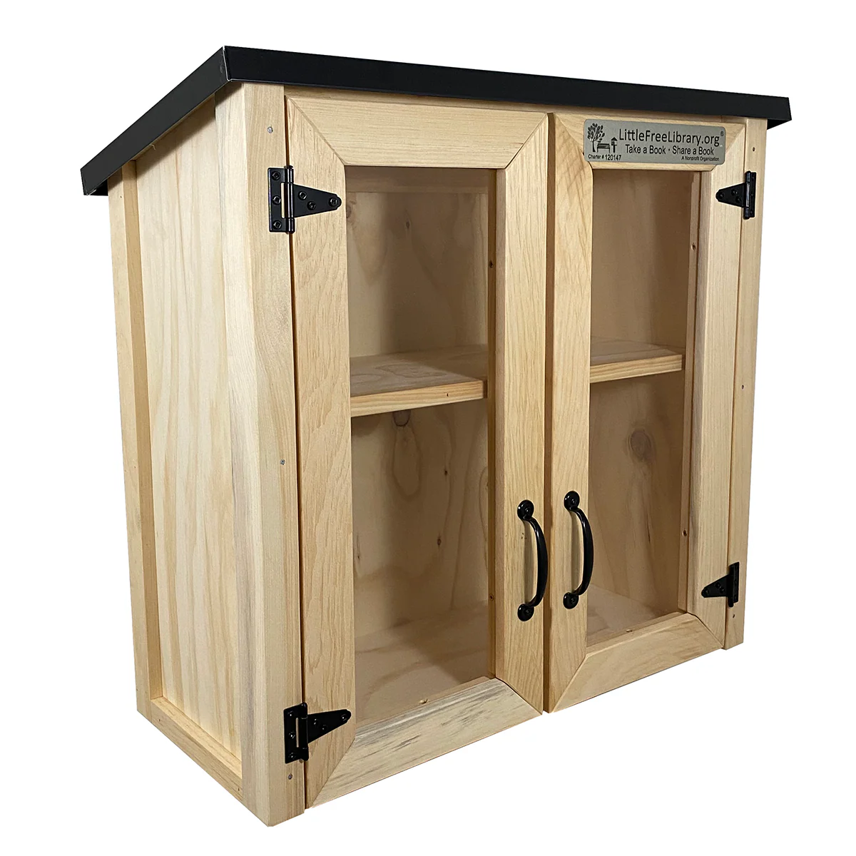 Double Door Shed Unfinished Little Free Library - Image 12