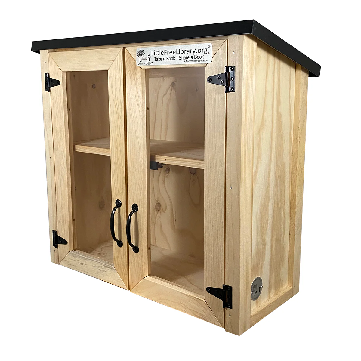 Double Door Shed Unfinished Little Free Library - Image 14